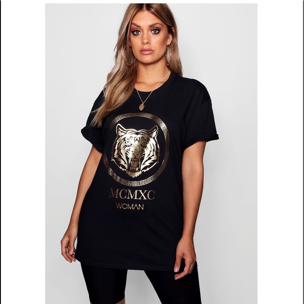 Boohoo graphic T-shirt Tiger foil